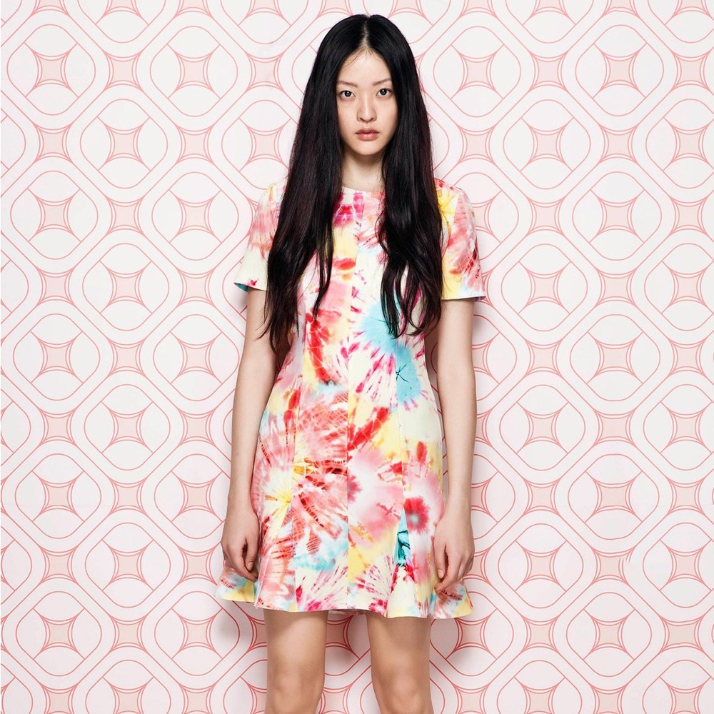 Moschino Multicolor Tie-Dye Midi Dress